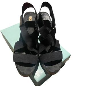 BCBGenerstion black wedge excellent condition size 8.5 awesome shoes see pics